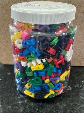 535 Uppercase Letters Multi-Color Plastic Link Beads for Kids Kindergarten